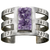 Gunmetal Inlay Cage Cuff with Amethyst Druzy by Pamela Love for Liberty United