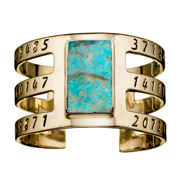 Bullet Inlay Cage Cuff with Turquoise by Pamela Love for Liberty United