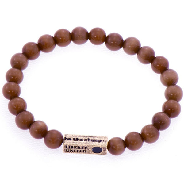 be the change. cat's eye bracelet