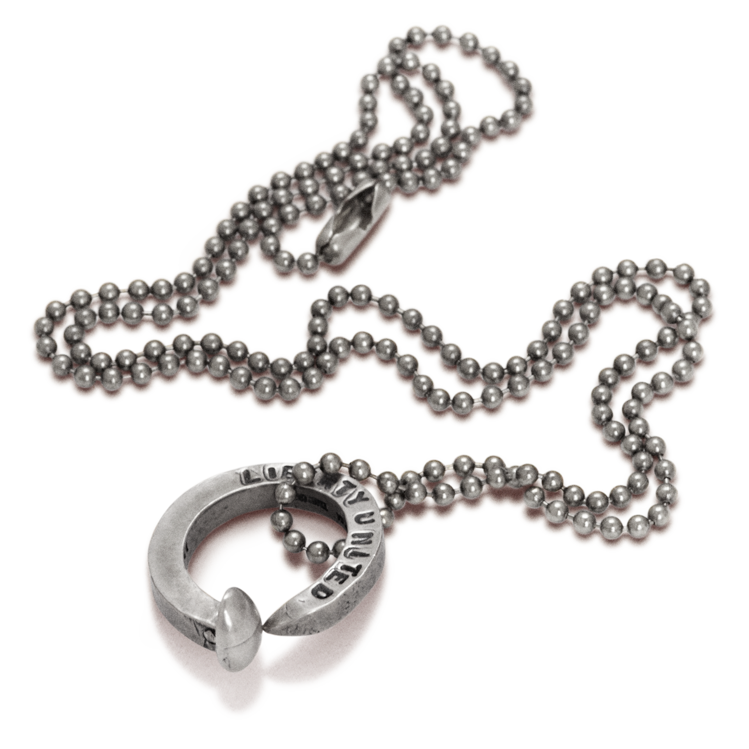 Railroad Spike Gunmetal Necklace by Giles & Brother for Liberty United