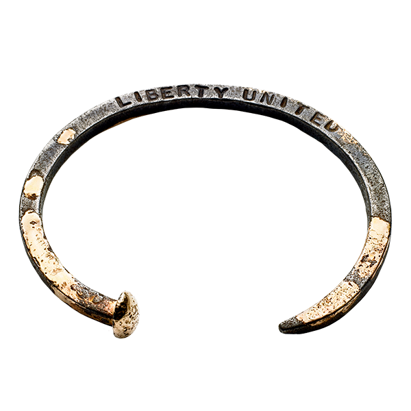 Skinny Railrod Spike Blackend Steel with Gold by Giles & Brother for Liberty United