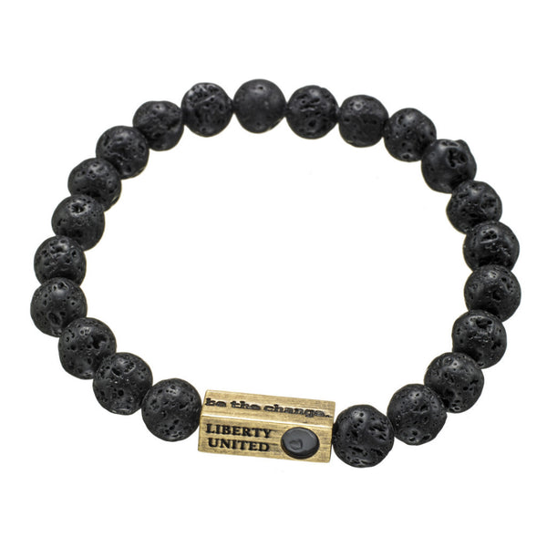 be the change. black lava bracelet