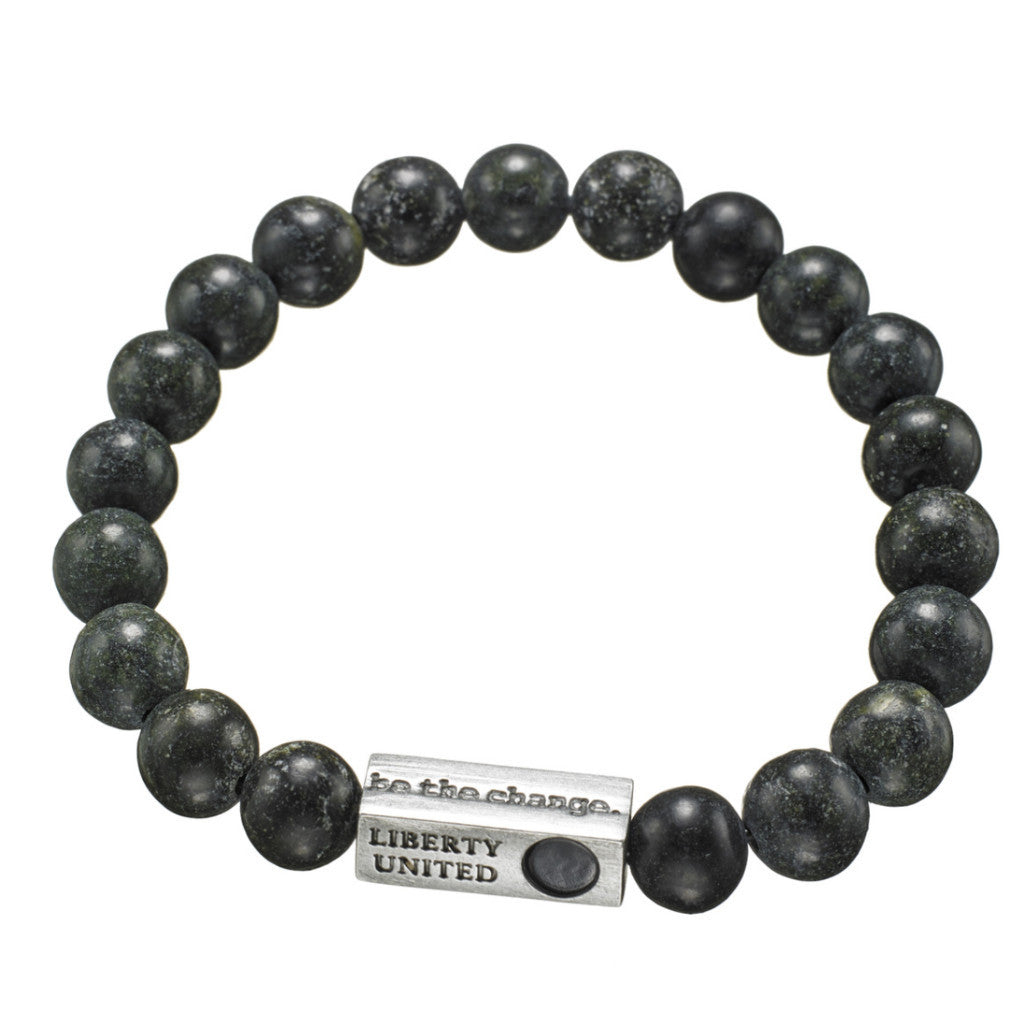 be the change. serpentine crystal bracelet