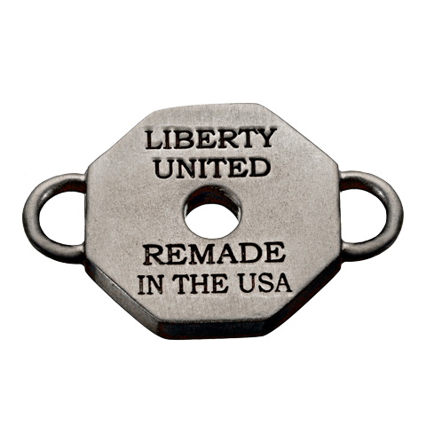 Remade in the USA Gunmetal Tag Charm