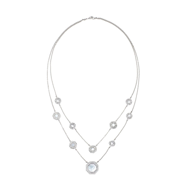Winchester Orbital Necklace -- White Sapphire