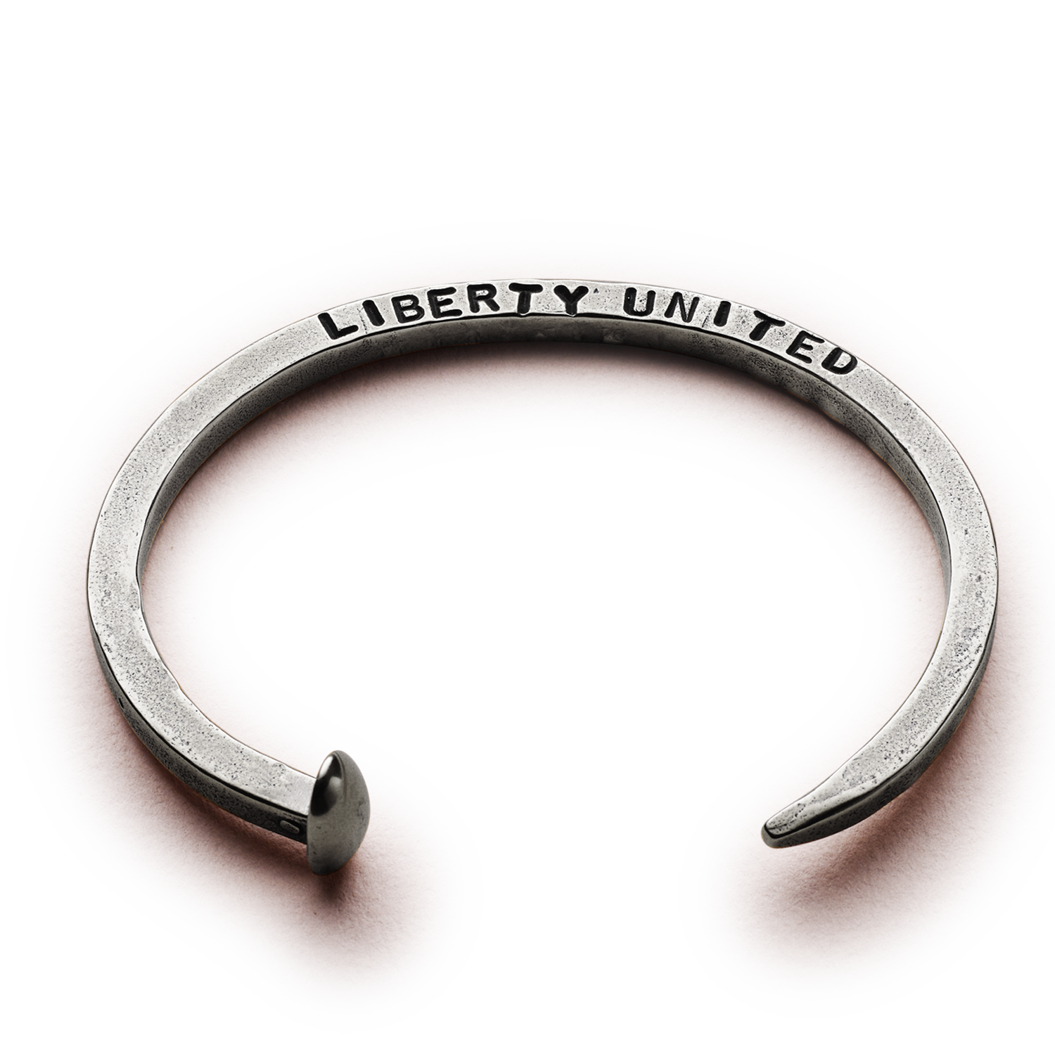 Skinny Railroad Spike Gunmetal Cuff by Giles & Brother for Liberty United
