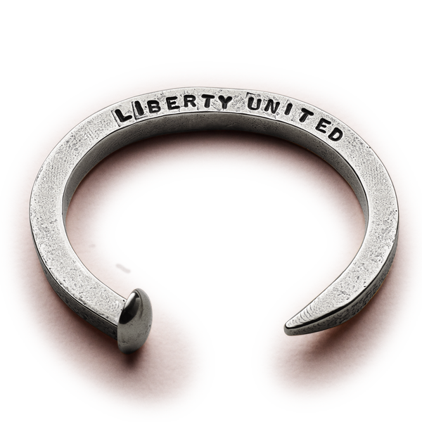Railroad Spike Gunmetal Cuff by Giles & Brother for Liberty United