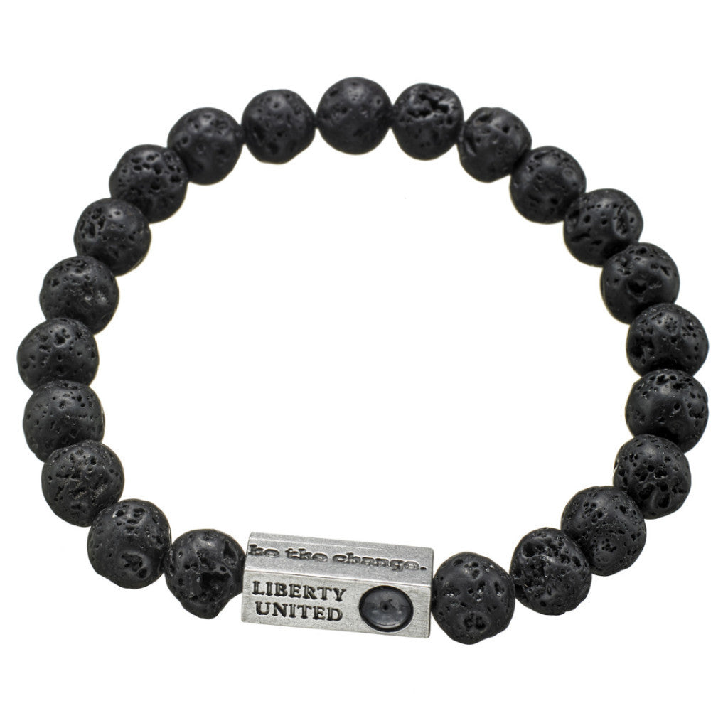 be the change. black lava bracelet